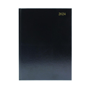 Desk+Diary+Day+Per+Page+Appointment+A5+Black+2024+KFA51ABK24