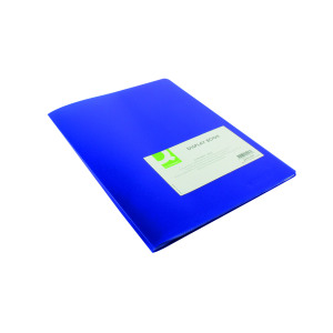 Q-Connect+Polypropylene+Display+Book+10+Pocket+Blue+KF01247