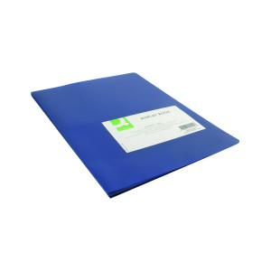Q-Connect+Polypropylene+Display+Book+20+Pocket+Blue+KF01251