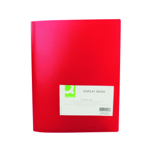 Q-Connect+Polypropylene+Display+Book+40+Pocket+Red+KF01258