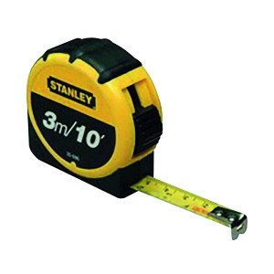 Stanley+Retractable+Tape+Measure+with+Belt+Clip+3+Metre+0-30-686