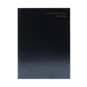 Academic+Diary+Day+Per+Page+A4+Black+2023-2024+KF1A4ABK23