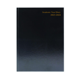 Academic+Diary+Day+Per+Page+A5+Black+2023-2024+KF1A5ABK23