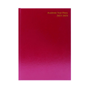 Academic+Diary+Week+To+View+A4+Burgundy+2023-2024+KF3A4ABG23