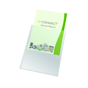 Q-Connect+Card+Holder+Polypropylene+A4+%28Pack+of+100%29+KF01947