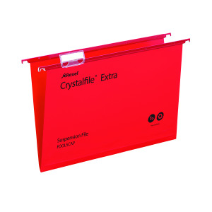 Rexel+Crystalfile+Extra+15mm+Suspension+File+Red+%28Pack+of+25%29+70629