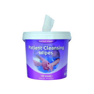 EcoTech+White+Patient+Cleansing+Wipes+%28Pack+of+150%29+EBPC150