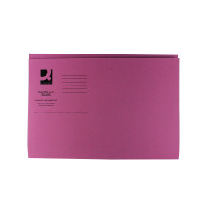 Q-Connect+Square+Cut+Folder+Mediumweight+250gsm+Foolscap+Pink+%28Pack+of+100%29+KF01187