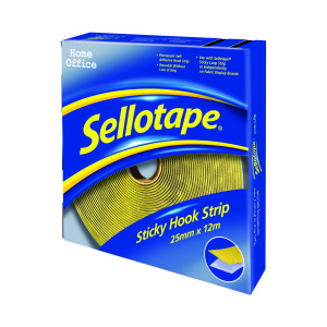 Sellotape+Sticky+Hook+Strip+25mmx12m+1445179