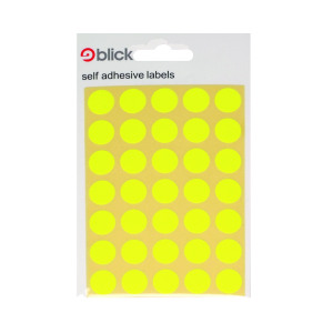 Blick+Flourescent+Labels+in+Bags+Round+13mm+Dia+140+Per+Bag+Yellow+%28Pack+of+2800%29+RS004752