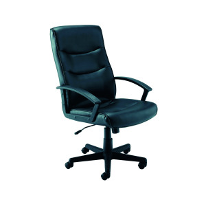 Jemini+Hudson+High+Back+Executive+Chair+650x720x1050-1146mm+Leather+Look+Black+KF72232