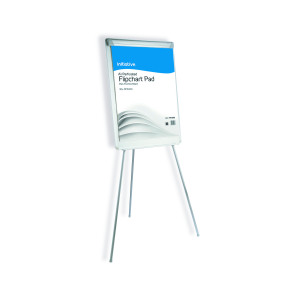 Initiative+Retractable+Flipchart+Easel+With+Drywipe+Surface+and+Pen+Tray