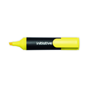 Initiative+Water+Based+Highlighters+Wedge+Shaped+Tip+Yellow+%2810+Pack%29