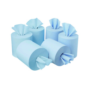 Initiative+Centrefeed+Roll+150m+Blue+Two-Ply+400mm+x+180mm+Sheets+%286+Pack%29