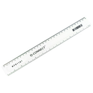 Q-Connect+300mm%2F30cm+Clear+Ruler+KF01107