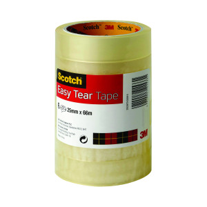 Scotch+Easy+Tear+Clear+Tape+25mmx66m+%28Pack+of+6%29+ET2566T6