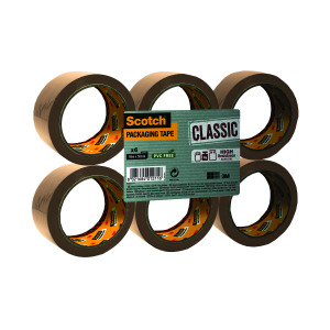 Scotch+Buff+Packaging+Tape+Polypropylene+50mmx66m+%28Pack+of+6%29+C5066SF6