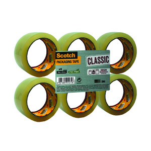 Scotch+Clear+Packaging+Tape+Polypropylene+50mm+x+66m+%286+Pack%29+C5066SF6