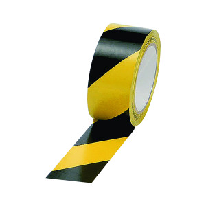 Vinyl+Tape+Hazard+Yellow%2FBlack+50mmx33m+%28Pack+of+6%29+PVC-50-33-HAZYB