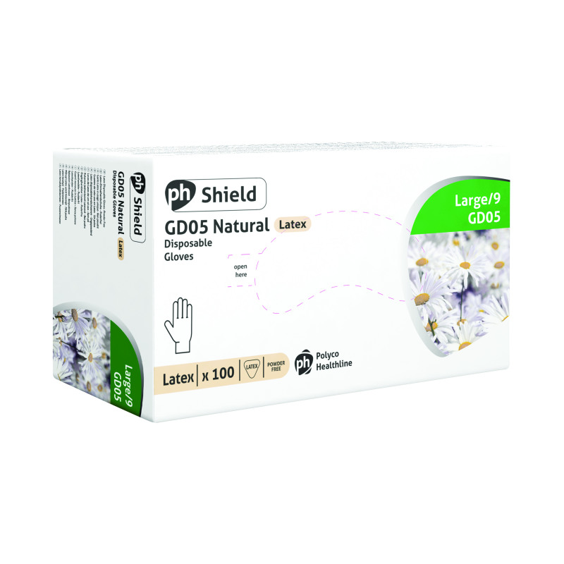 Shield+Powder-Free+Latex+Gloves+Large+Natural+%28100+Pack%29+GD05