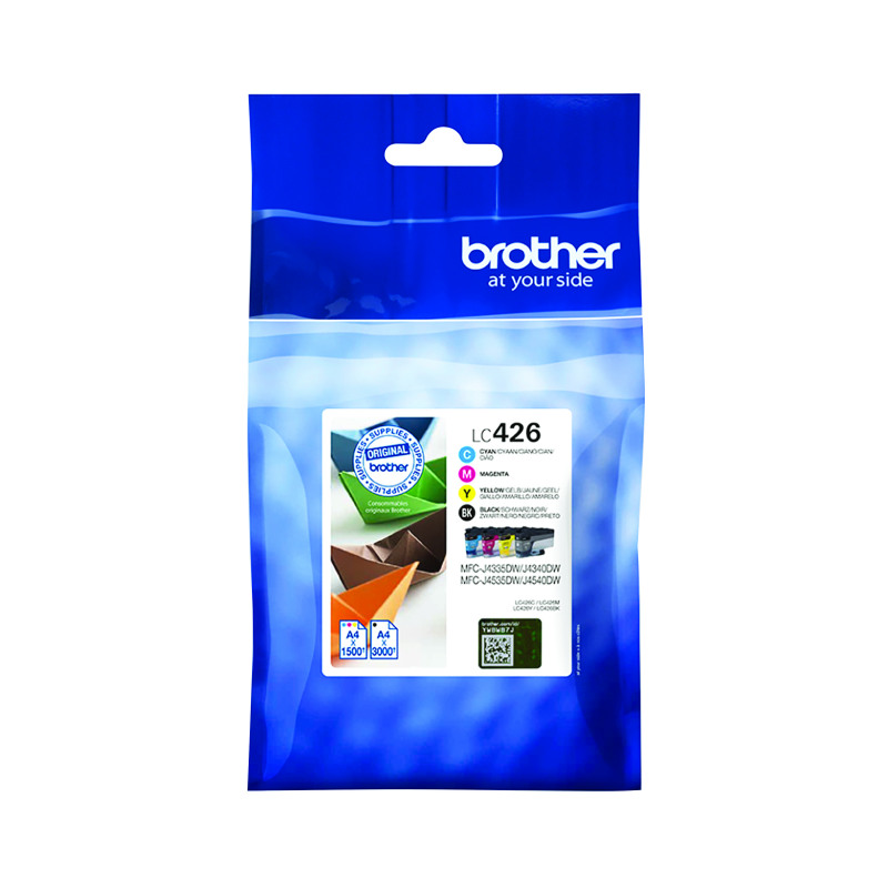 Brother+LC426+Inkjet+Cartridge+CMYK+Multipack+LC426VAL
