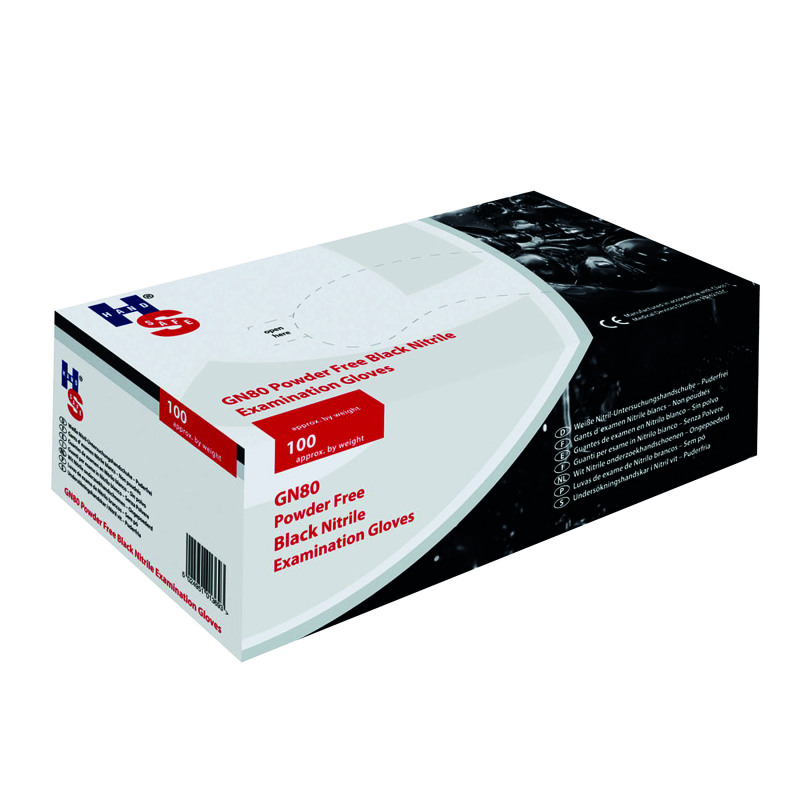 Handsafe+Speciality+Nitrile+Gloves+Medium+Black+%28Pack+of+100%29+GL897+-+M
