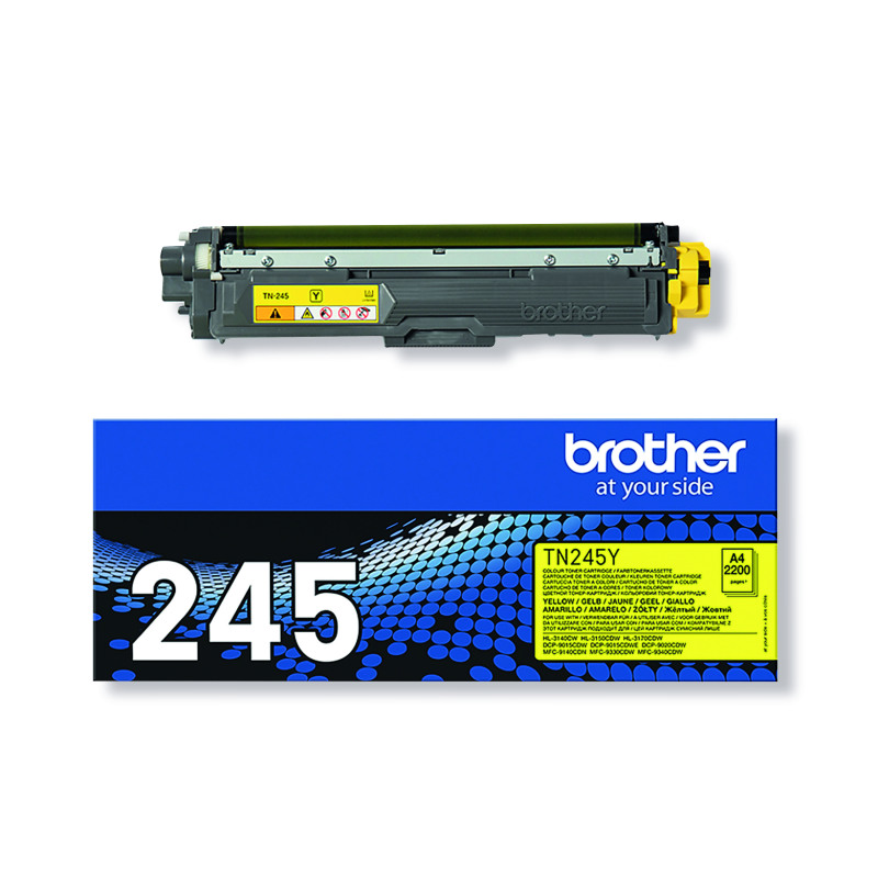 Brother+TN-245Y+Toner+Cartridge+High+Yield+Yellow+TN245Y