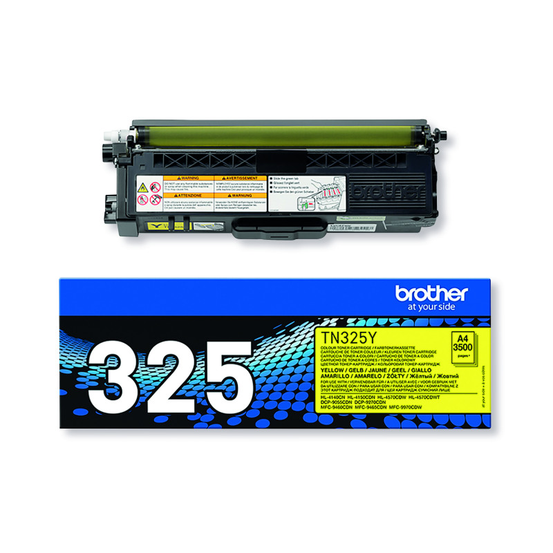 Brother+TN-325Y+Toner+Cartridge+High+Yield+Yellow+TN325Y
