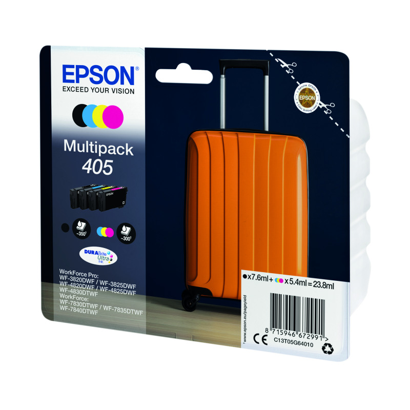 Epson+405+Suitcase+DURABrite+Ultra+Ink+Cartridge+CMYK+C13T05G64010
