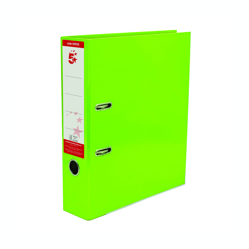 5+Star+Office+Lever+Arch+File+A4+Green+%28Pack+of+10%29