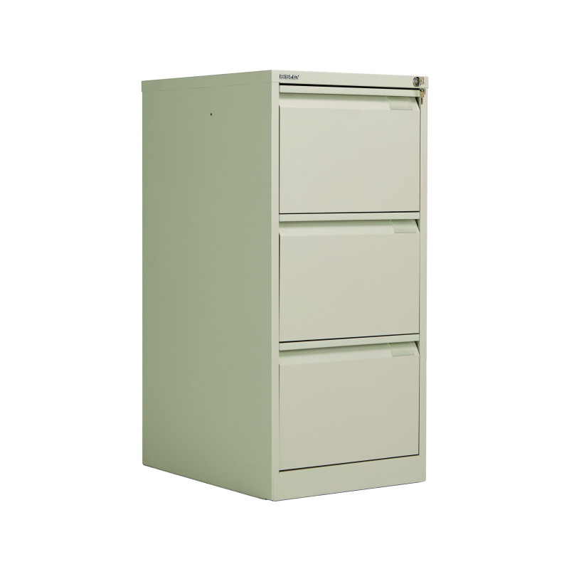 Bisley+3+Drawer+Filing+Cabinet+470x622x1016mm+Goose+Grey+BS3EGY