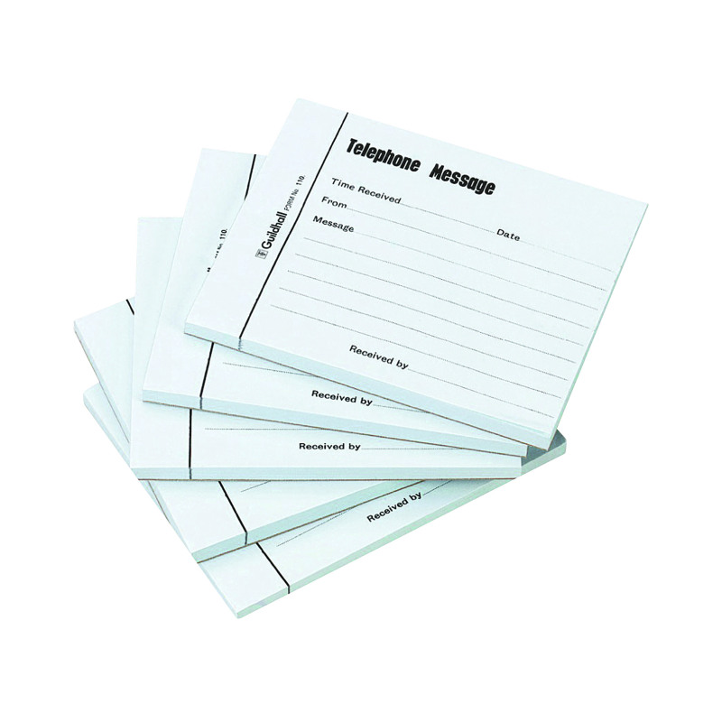 Exacompta+Guildhall+Telephone+Message+Pad+100+Sheet+127x102mm+Blue+%28Pack+of+5%29+1571