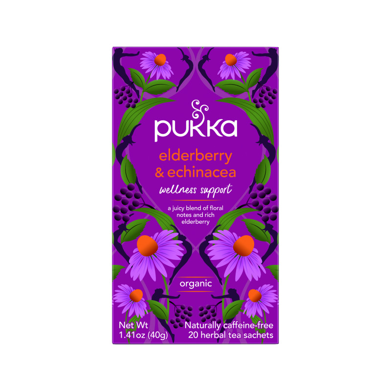 Pukka+Elderberry%2FEchinacea+Organic+Herbal+Tea+Bags+%28Pack+of+20%29+05060229011480