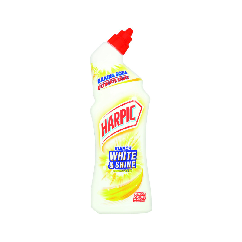 Harpic+Bleach+White+and+Shine+Toilet+Cleaner+750ml+Citrus+Fresh+%28Pack+of+12%29+3038061