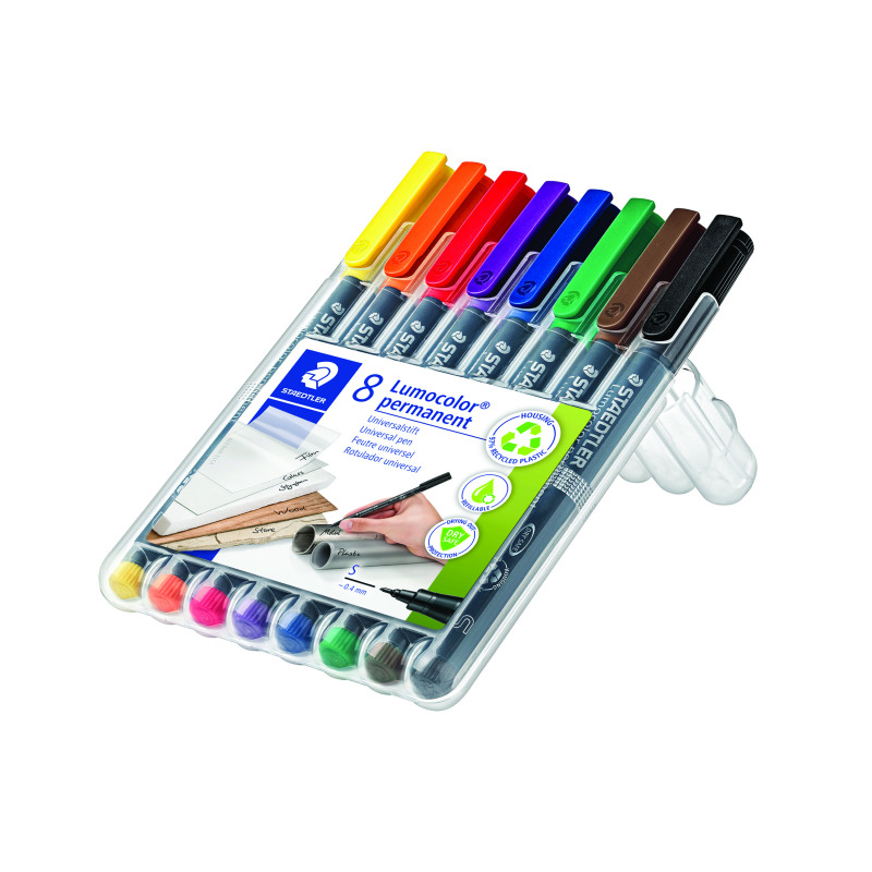 Staedtler+Lumocolour+Non-Permanent+Medium+Assorted+%28Pack+of+8%29+315-WP8