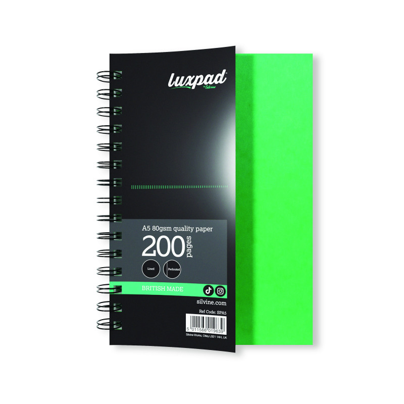 Silvine+Luxpad+Hardback+Wirebound+Notebook+200+Pages+A5+%286+Pack%29+SPA5