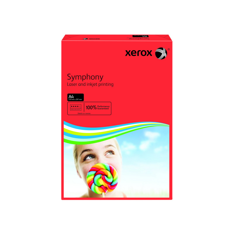 Xerox+Symphony+A4+Paper+80gsm+Dark+Red+%28Pack+of+500%29+003R93954
