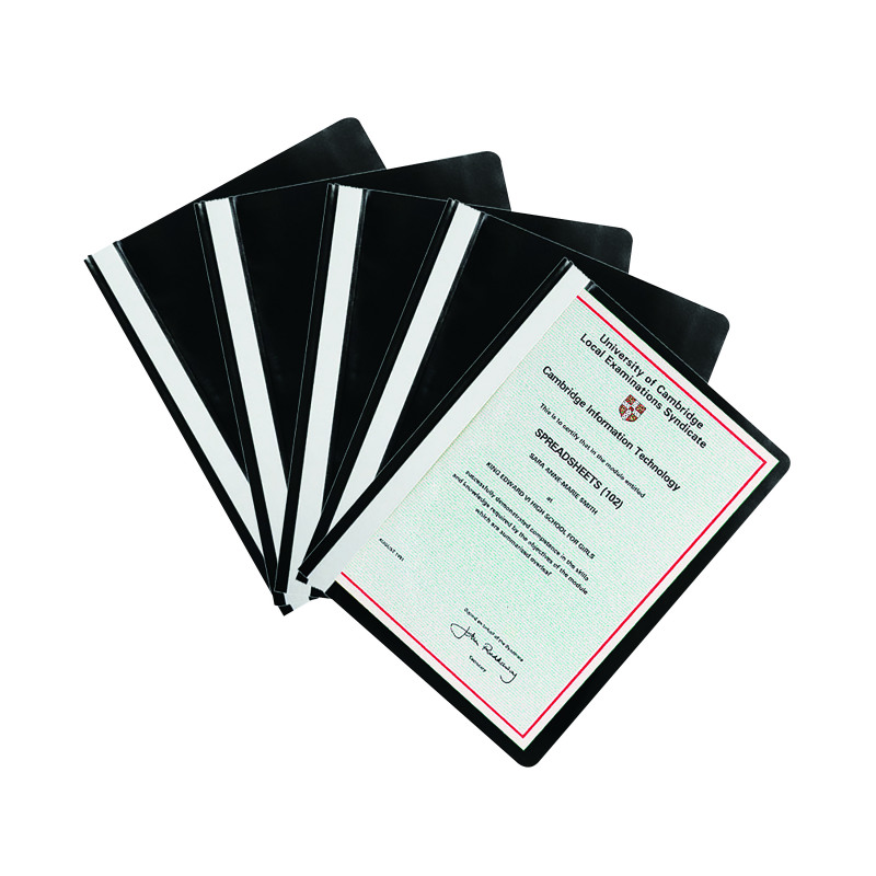 Q-Connect+Project+Folder+A4+Black+%28Pack+of+25%29+KF01453