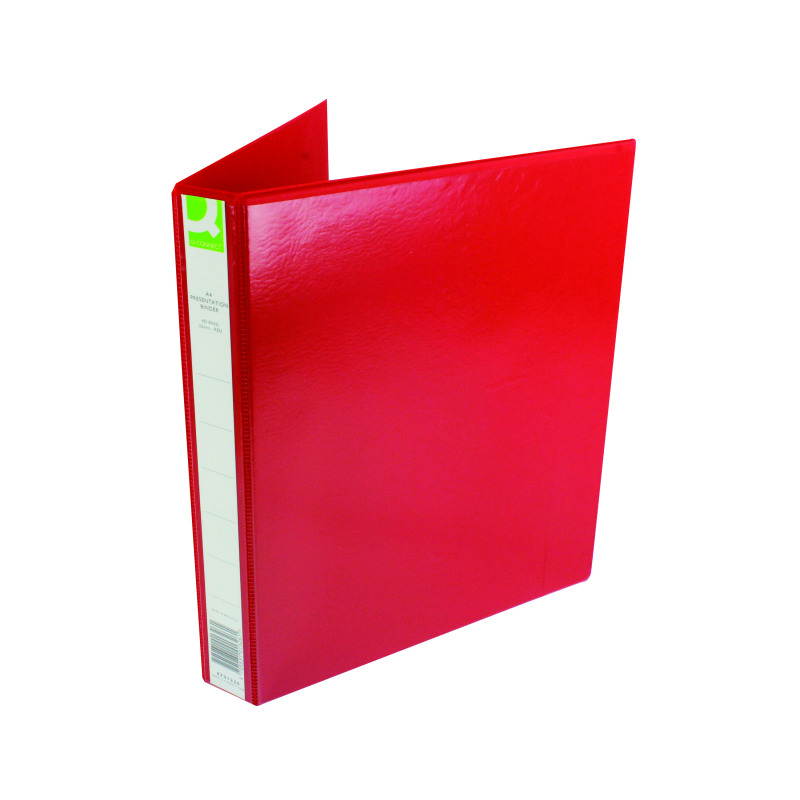 Q-Connect+Presentation+25mm+4D-Ring+Binder+A4+Red+KF01326