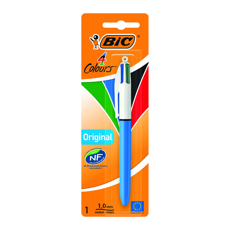 Bic+4+Colours+Retractable+Ballpoint+Pen+Black%2FBlue%2FRed%2FGreen+%28Pack+of+10%29+8032232