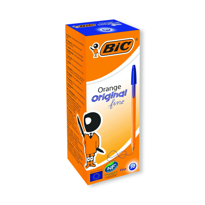Bic+Orange+Fine+Ballpoint+Pen+Blue+%2820+Pack%29+1199110111