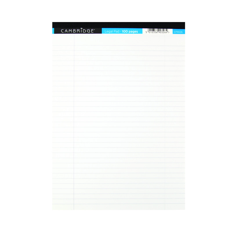 Cambridge+Legal+Pad+100P+70gsm+A4+White+%28Pack+of+10%29+100080159