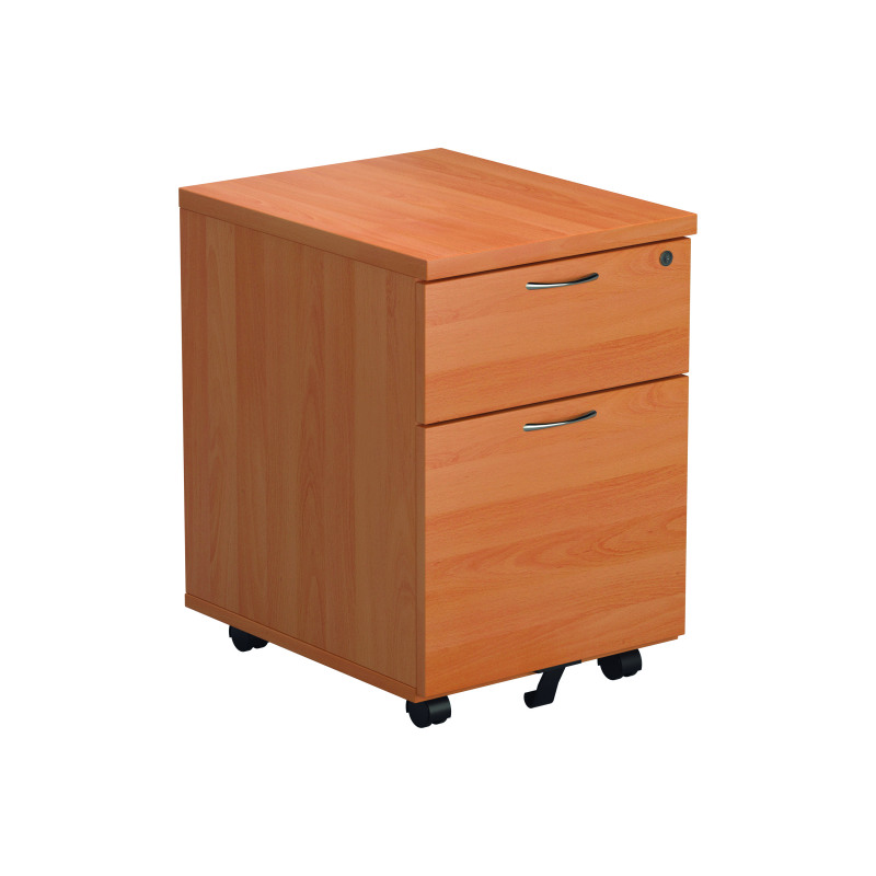 First+2+Drawer+Mobile+Pedestal+404x500x595mm+Beech+KF79989