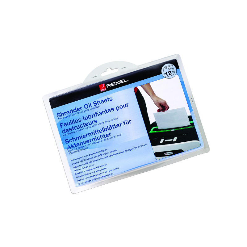 Rexel+Shredder+Non-Auto+Oil+Sheets+%28Pack+of+12%29+2101948