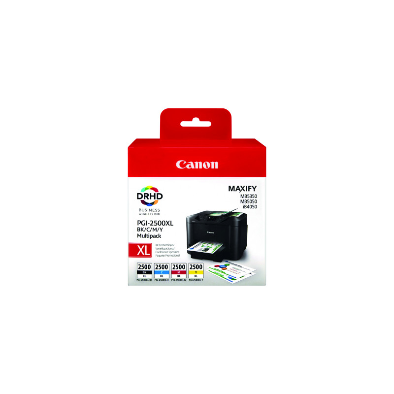 Canon+PGI-2500XL+Ink+Cartridges+High+Yield+CMYK+Multipack+9254B010