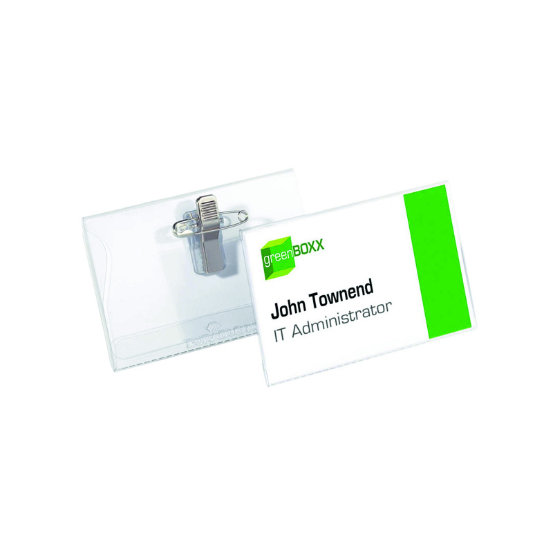 Durable+Name+Badge+With+Combi+Clip+54x90mm+Transparent+%28Pack+of+50%29+8101%2F19
