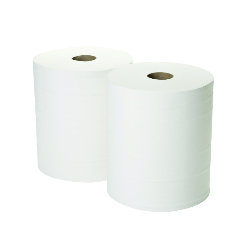 2Work+Forecourt+Roll+2-Ply+360mx280mm+White+%28Pack+of+2%29+2W00132