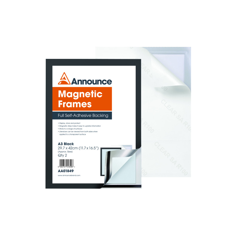 Announce+Magnetic+Frame+A3+Black+%28Pack+of+2%29+AA01849