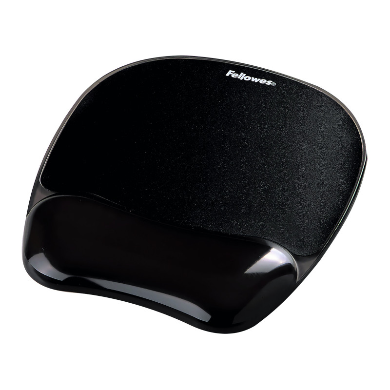 Fellowes+Crystal+Gel+Mouse+Pad+And+Wrist+Support+Black+9112101