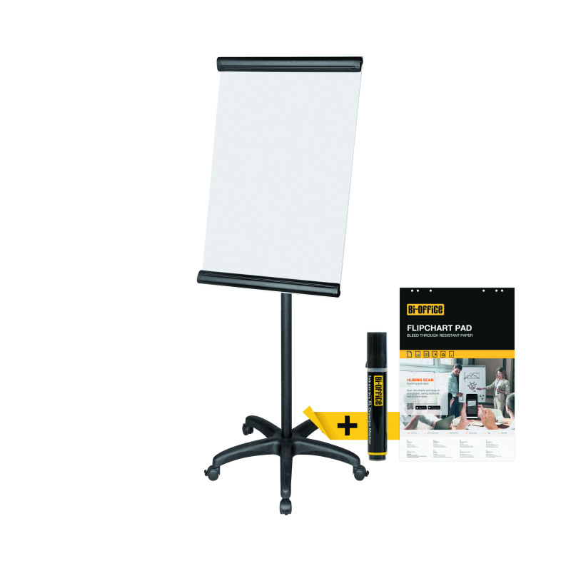 Bi-Office+Frameless+Mobile+Flipchart+Easel+900x600mm+EA6700115